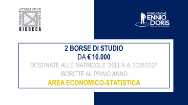 Bando per 2 Borse di studio da 10.000 euro Fondazione Ennio Doris 2026-27