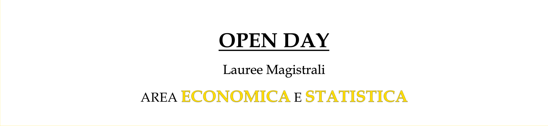 Open Day delle Lauree Magistrali